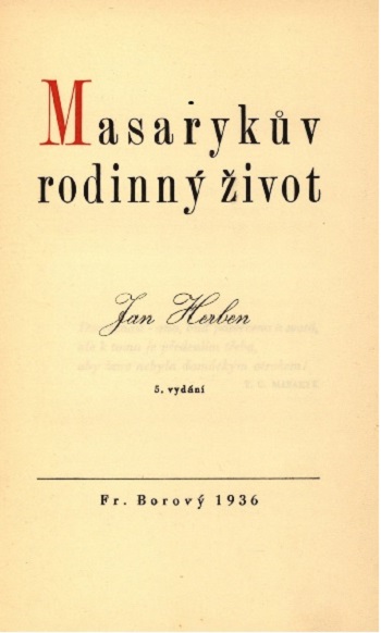 Kniha: Masarykův rodinný život